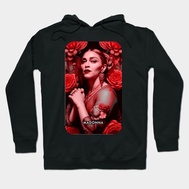 Vintage Portrait art of Madonna Hoodie by Vintagiology